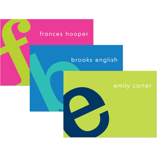 Letter Perfect Flat Enclosure Cards in Your Color Choice